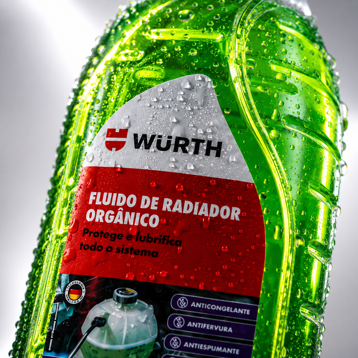 Fluido para Radiador Orgânico Verde Wurth 1L – Pronto para Uso - Imagem 3